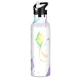 thumbnail image 1 of Kids Insulated Stainless Steel Sports Water Bottle 600ml (20oz) Colorful Kites Pattern, 1 of 6