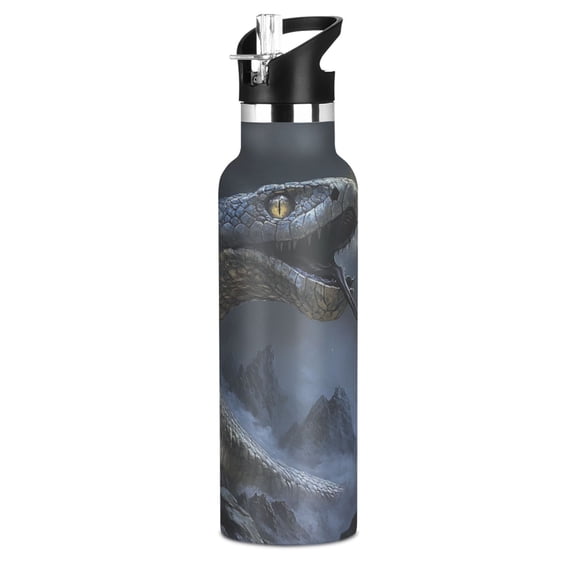 Kids Insulated Stainless Steel Sports Water Bottle 600ml (20oz) Giant Snake