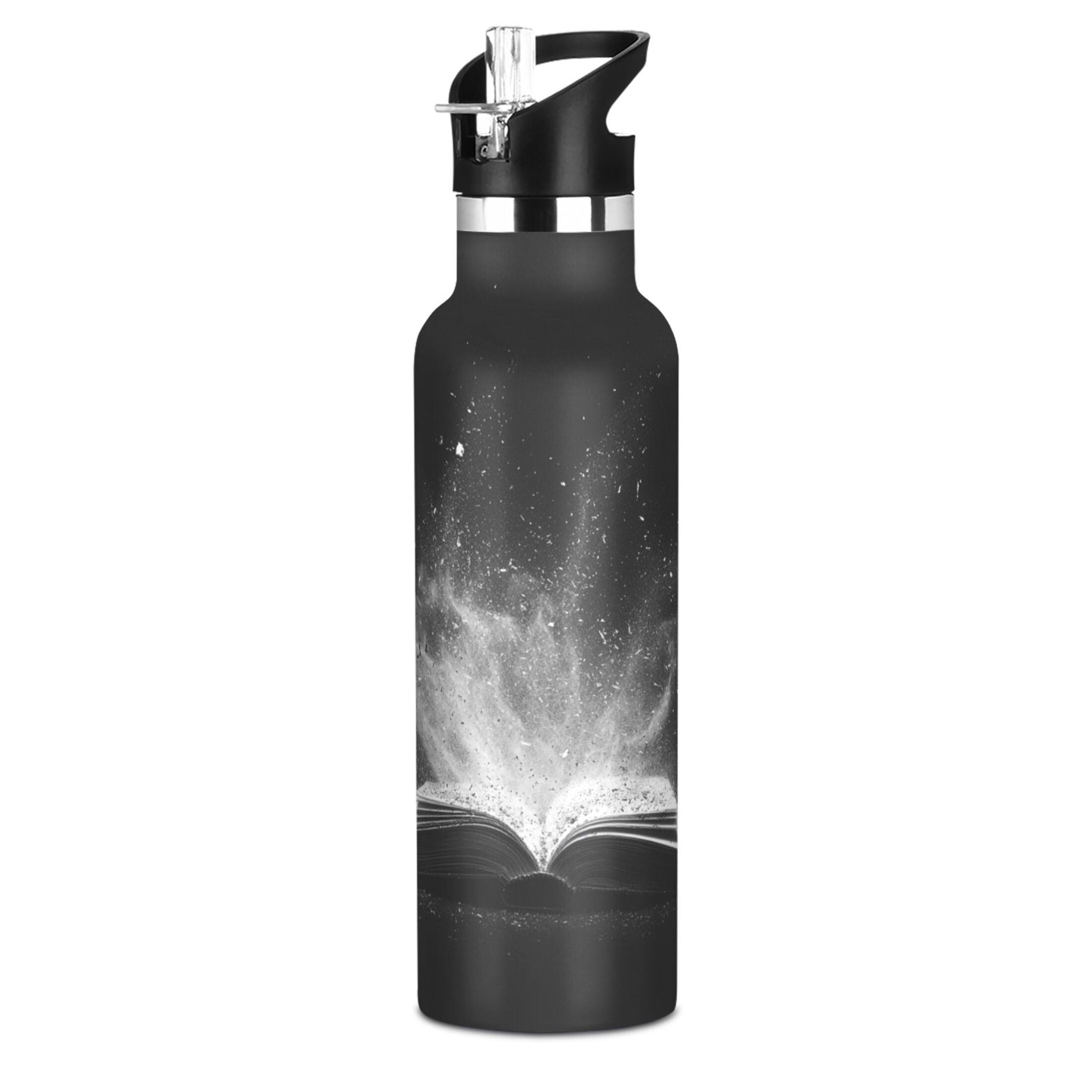 Kids Insulated Stainless Steel Sports Water Bottle 600ml (20oz) Open Book