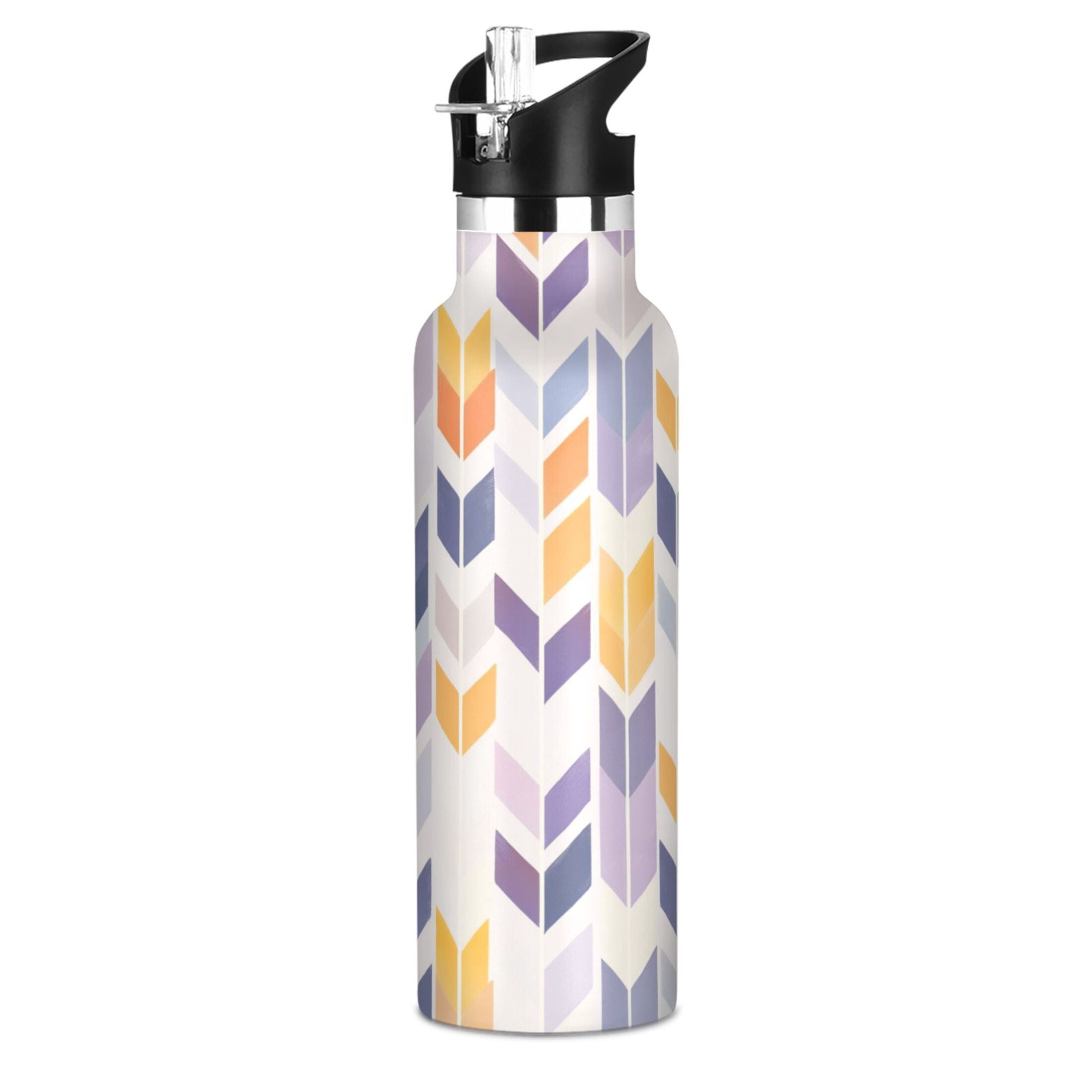 Kids Insulated Stainless Steel Sports Water Bottle 600ml (20oz) Shape Of Lavender Arrow