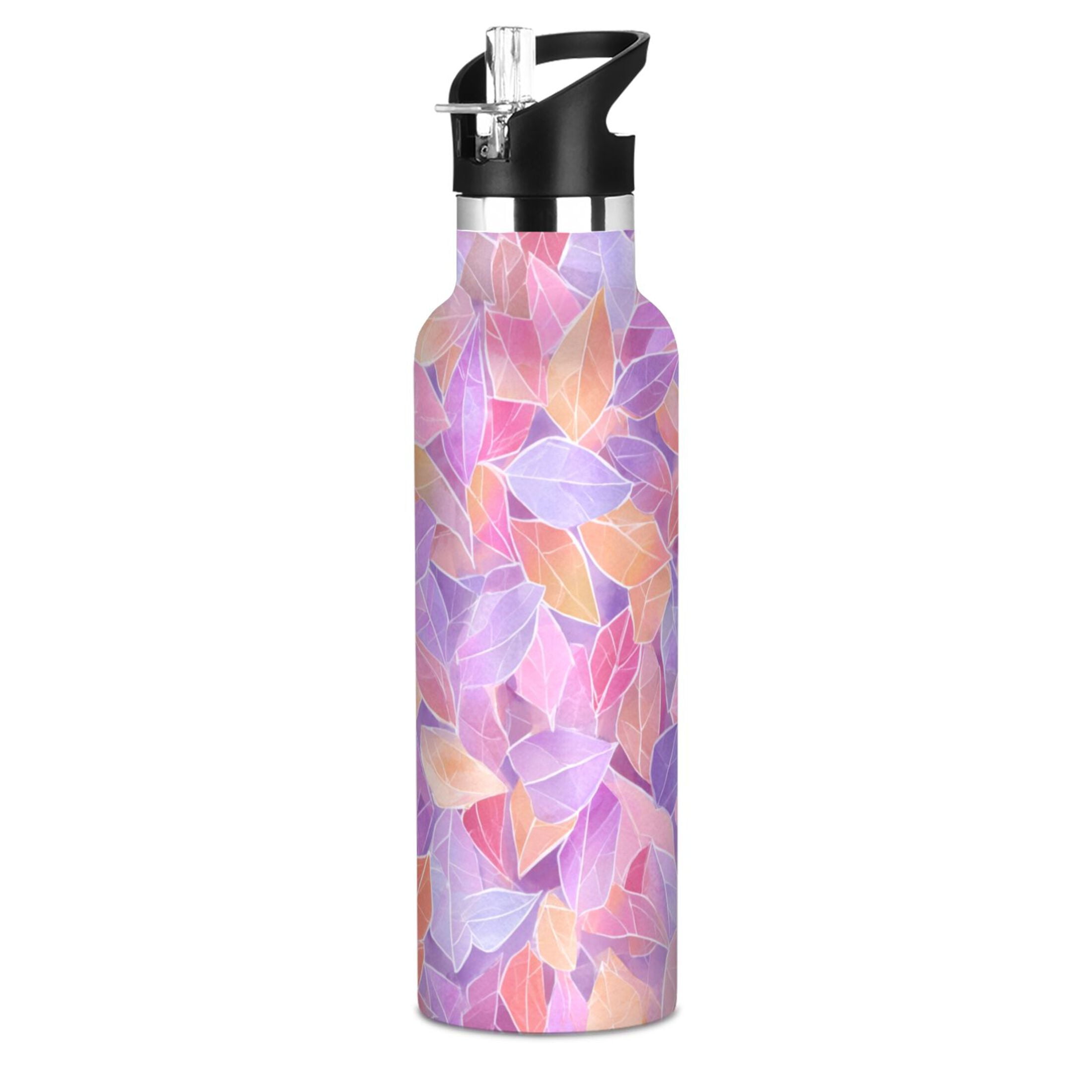 Kids Insulated Stainless Steel Sports Water Bottle 600ml (20oz) Small Colors Shapes
