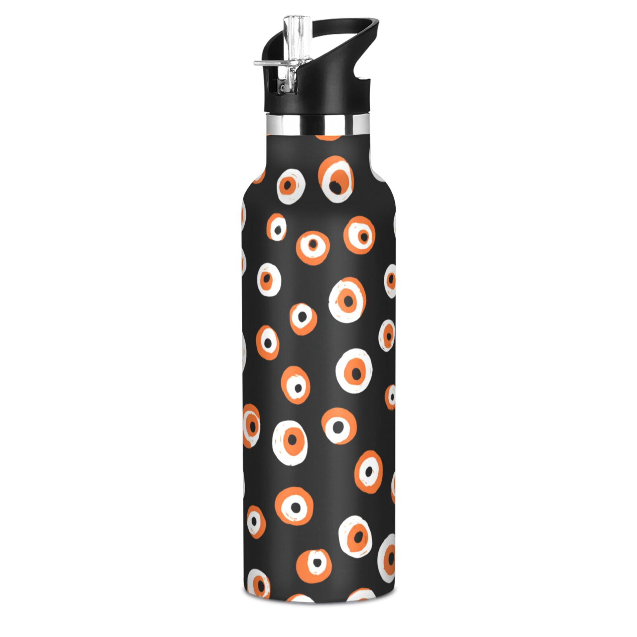 Kids Insulated Stainless Steel Sports Water Bottle 600ml (20oz) Small Eyeballs Pattern
