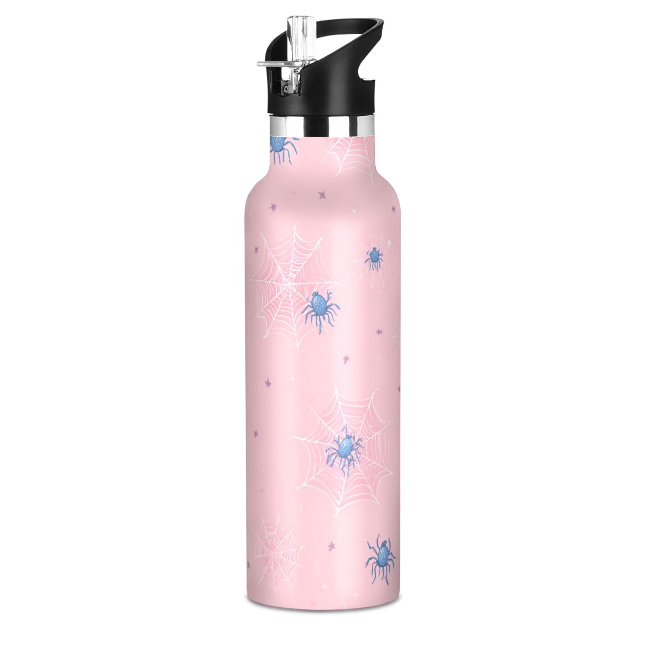 Kids Insulated Stainless Steel Sports Water Bottle 600ml (20oz) Spiders and Spider Webs