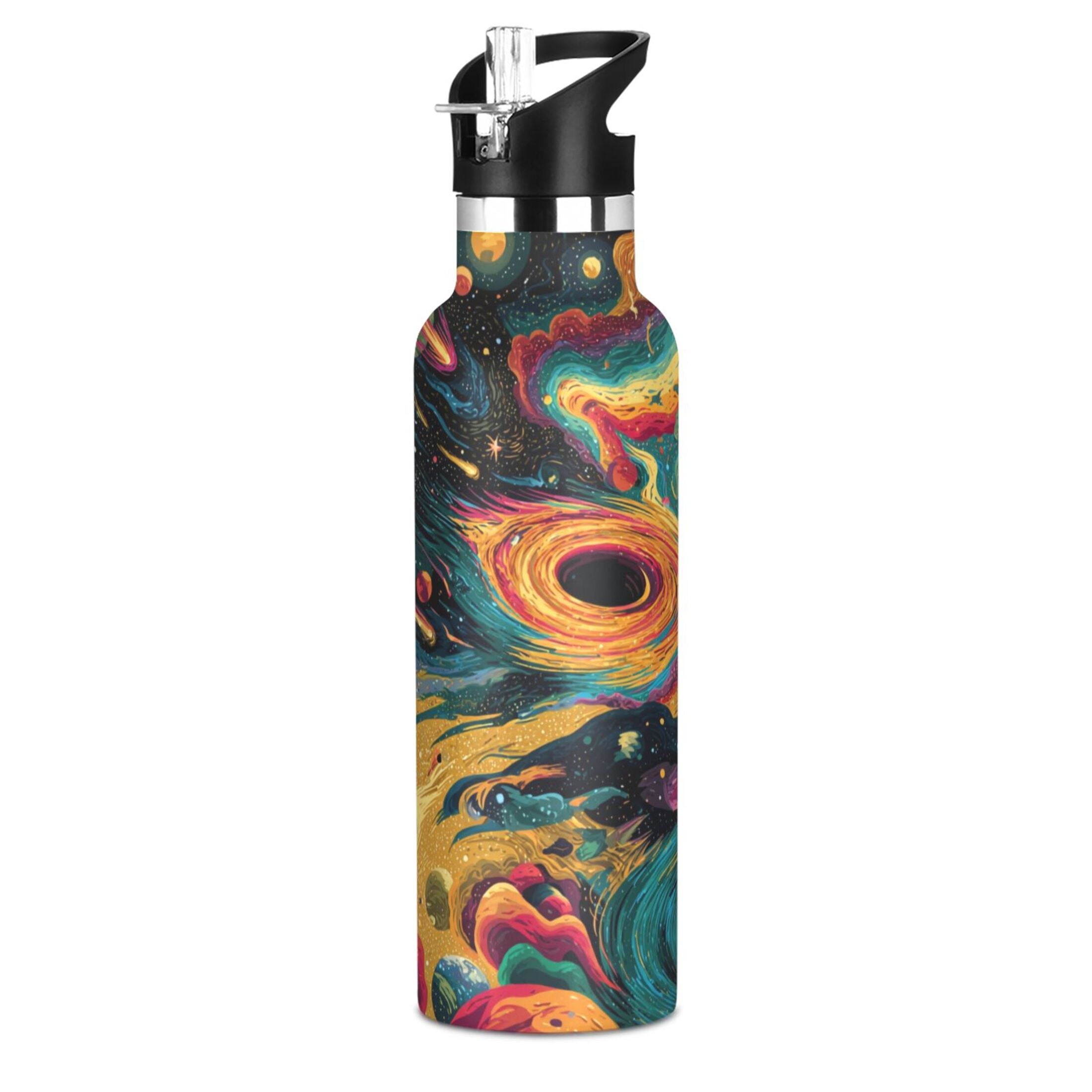 Kids Insulated Stainless Steel Sports Water Bottle 600ml (20oz) Swirling Galaxy