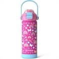 thumbnail image 1 of Kids Insulated Stainless Steel Water Bottle for Travel School Boys Girls, Kids Cup 18oz Leak Proof Vacuum Tumbler with Pop-Open Straw & Spout 2-in-1 Lid, Rainbow, 1 of 7