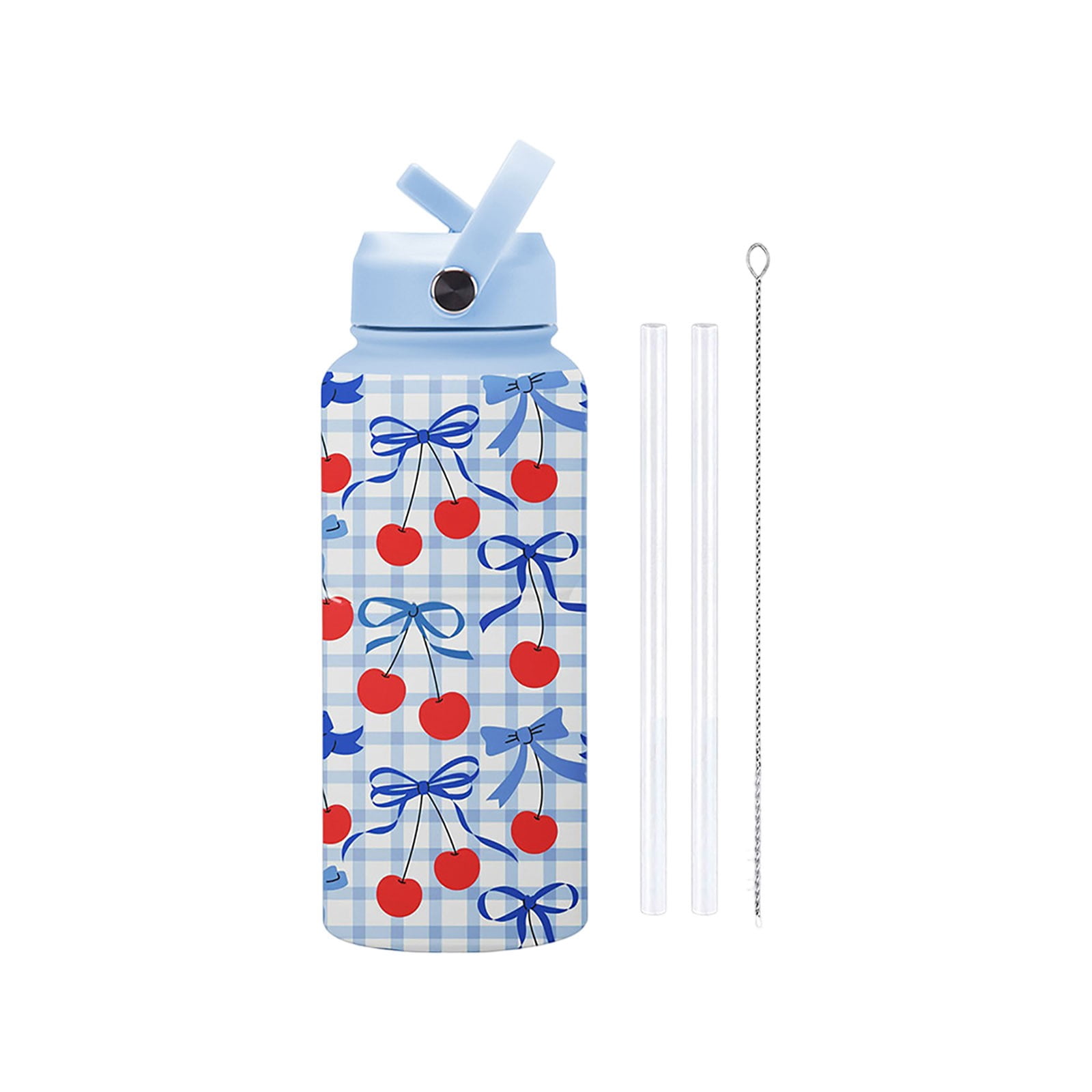 Kids Insulated Water Bottle, 32oz Large Capacity Stainless Steel Kids Cup with Straw Travel Tumbler Double Wall Vacuum Leak Proof Toddler Water Bottle for School Boys Girls(1 Pack)