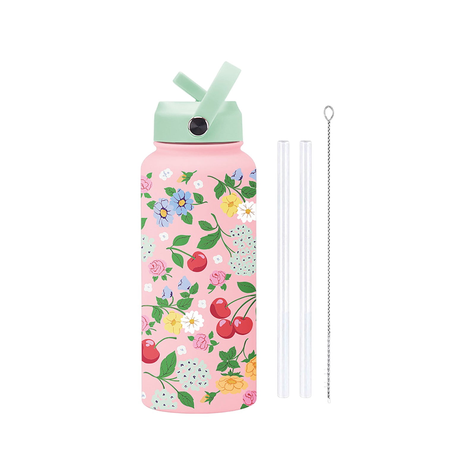 Kids Insulated Water Bottle, 32oz Large Capacity Stainless Steel Kids Cup with Straw Travel Tumbler Double Wall Vacuum Leak Proof Toddler Water Bottle for School Boys Girls(1 Pack)