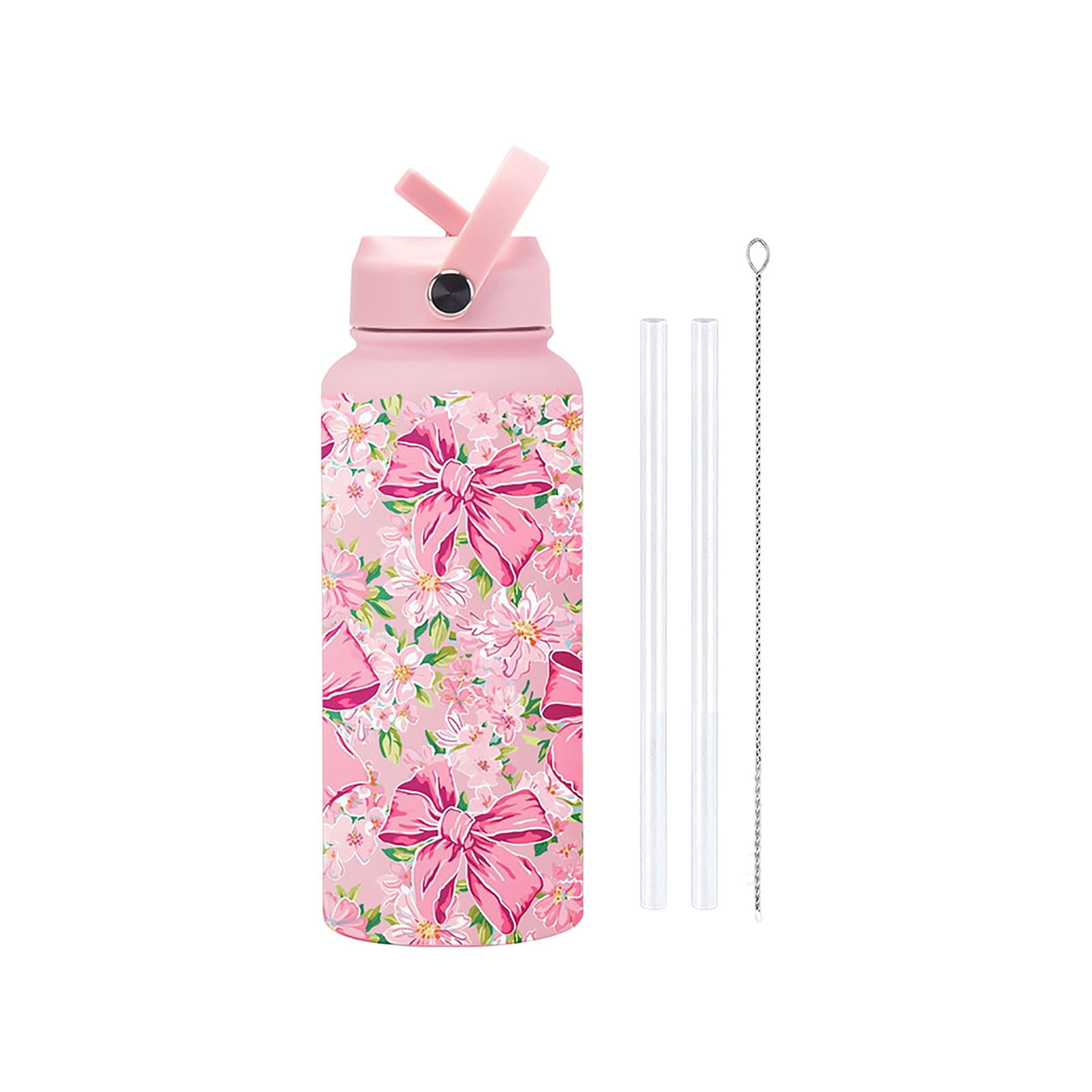 Kids Insulated Water Bottle, 32oz Large Capacity Stainless Steel Kids Cup with Straw Travel Tumbler Double Wall Vacuum Leak Proof Toddler Water Bottle for School Boys Girls(1 Pack)