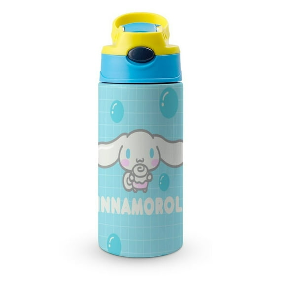 Kids Insulated Water Bottle - Cinnamoroll 16.9 Oz Stainless Steel Travel Bottle with Straw, Double Wall Vacuum Insulated Water Bottles for Boys Girls