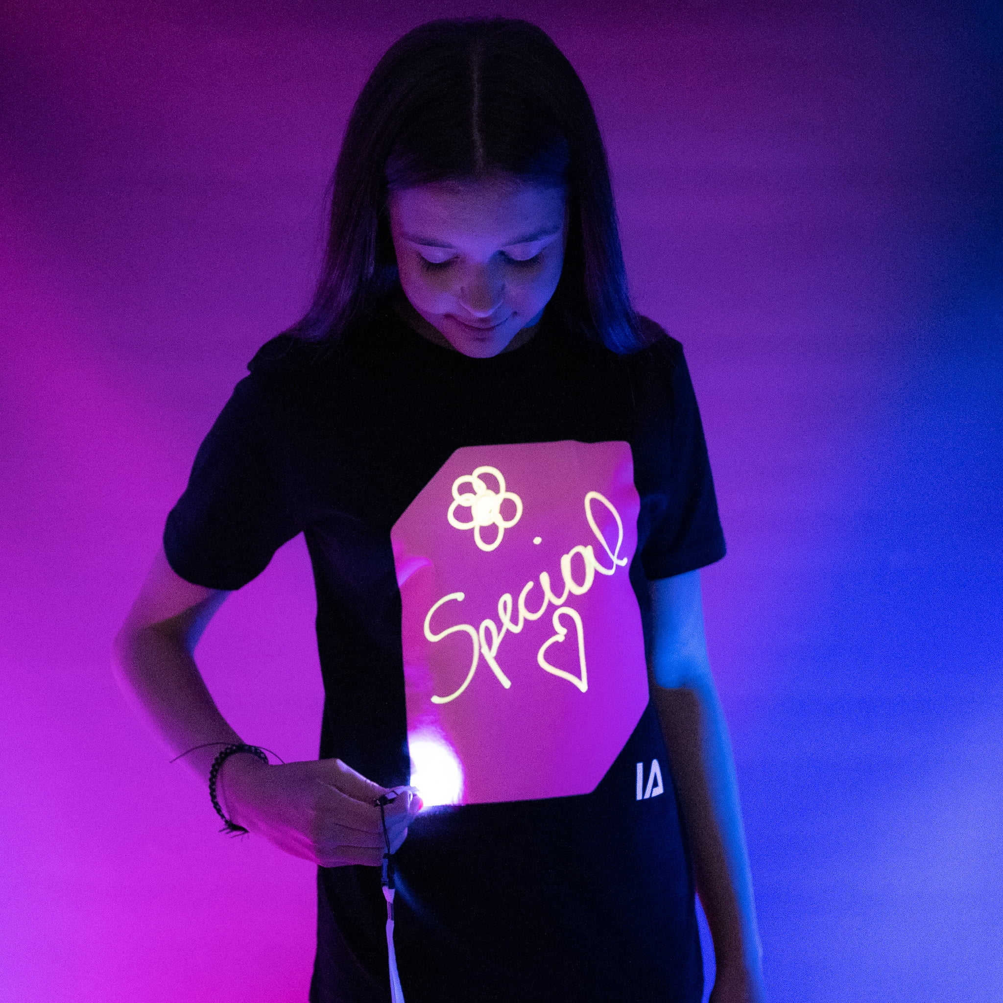 Fashion Custom Cotton Glow In The Dark T Shirt Printing