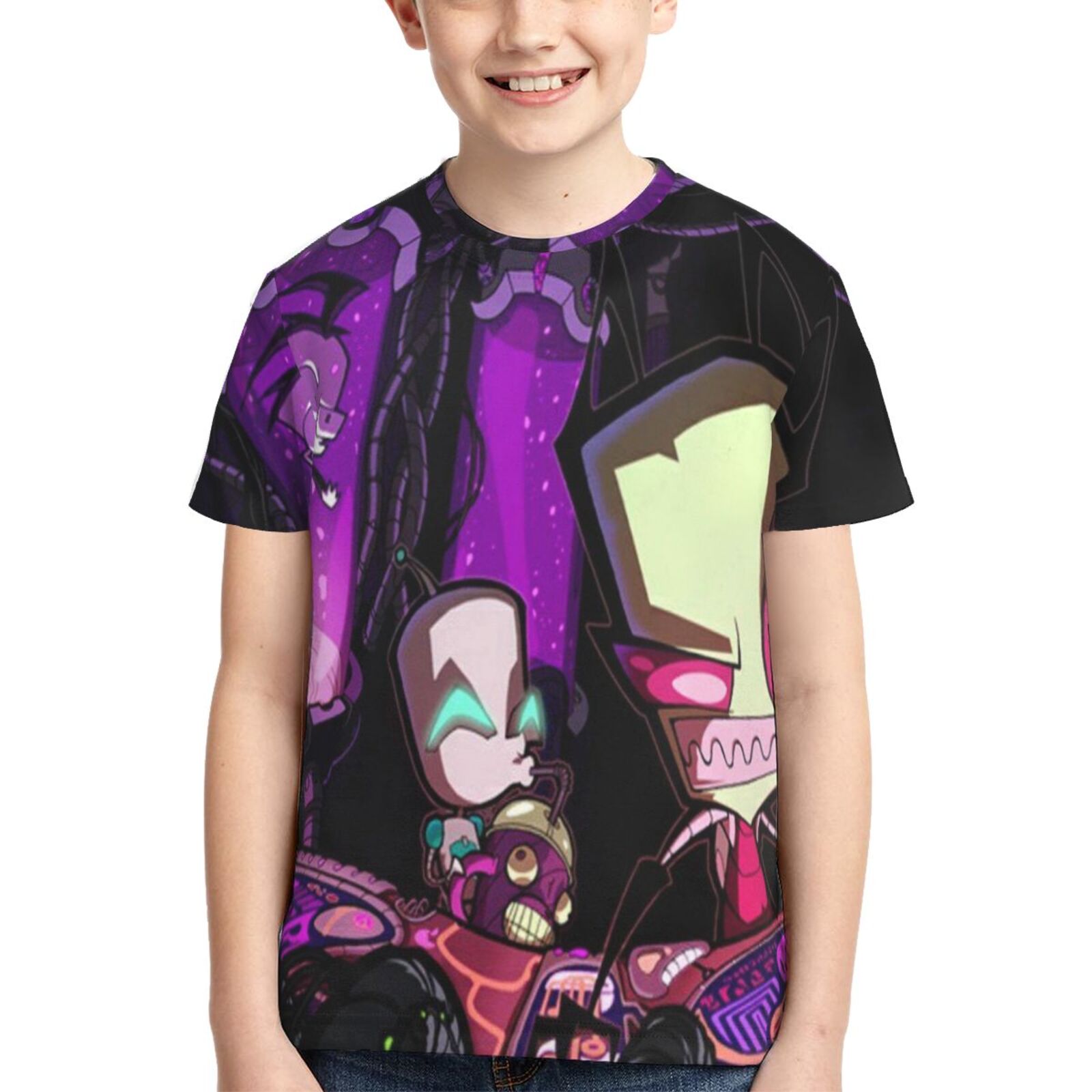 Kids Invader Zim Shirts 3D Printing Cartoon T Shirt Casual Top Summer