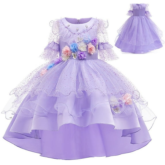 Kids Isabela Costume Dress Princess Dress Up Clothes Halloween Cosplay Outfits