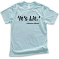 thumbnail image 1 of Kids It's Lit T-shirt, Youth Kids Boy Girl T-Shirt, Funny Shirt, Funny Saying Shirt, Light Blue, Medium, 1 of 4