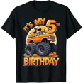 thumbnail image 1 of Kids It's My 5th Birthday Boy Halloween Monster Truck T-Shirt, 1 of 8