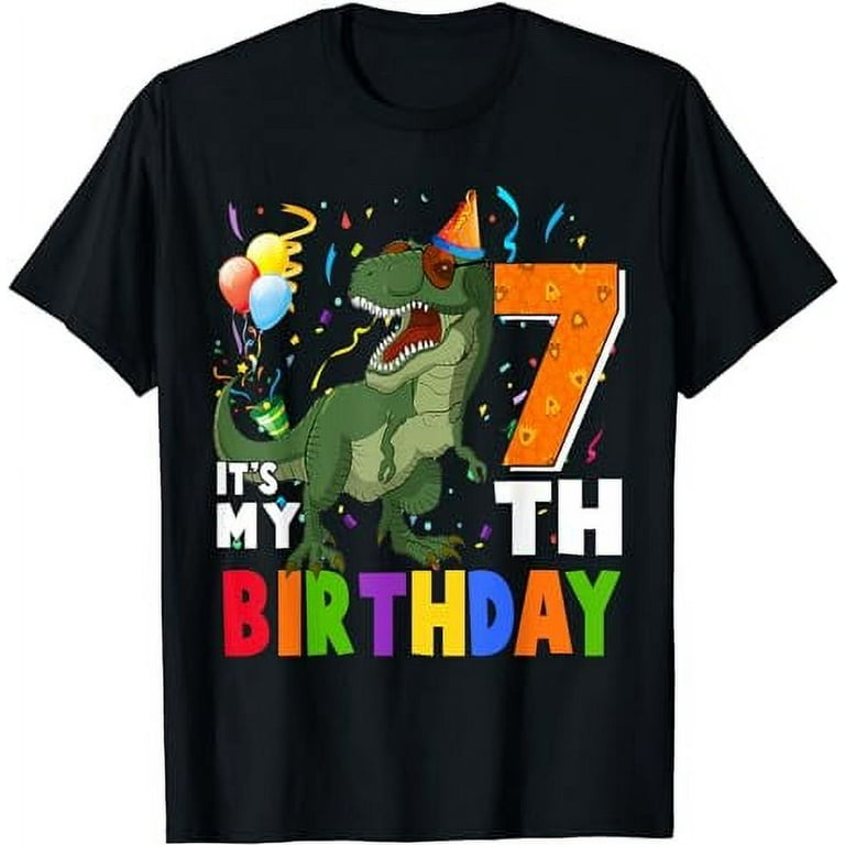 Kids Kids Happy 7th Birthday Seven Year Old Celebration T Shirt Kids Kids Happy 7th Birthday Seven Year Old Celebration T Shirt