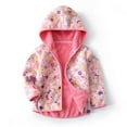 thumbnail image 1 of Kids Jacket 2020 Autumn Winter Jacket For Girls Hooded Warm Fleece Coat For Girl Clothes Children Print Cardigan Velvet Coat, 1 of 6