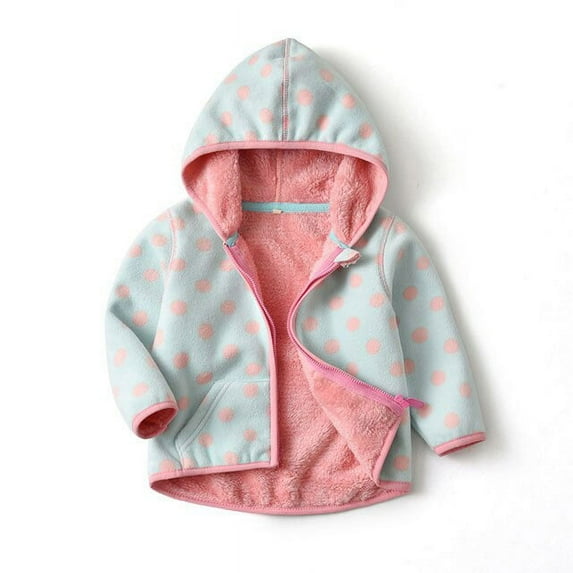 Kids Jacket 2020 Autumn Winter Jacket For Girls Hooded Warm Fleece Coat For Girl Clothes Children Print Cardigan Velvet Coat