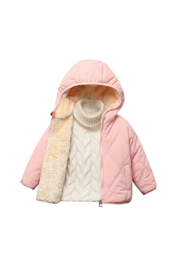Kids Jacket,Autumn Winter Padded Children's Short Down Jacket for Boys Girls Baby Warm Quilted Outerwear for Chilly Days,Girls Jacket,Pink,4-5 Years
