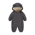 thumbnail image 1 of Kids Jacket,Baby Snowsuit Winter Jumpsuit Coat for Boys Girls Hooded Jacket One-Piece Outerwear for Snow Play & Outdoor Fun,Girls Jacket,Black,18-24 Months, 1 of 2