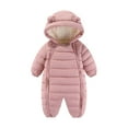 thumbnail image 1 of Kids Jacket,Baby Snowsuit Winter Jumpsuit Coat for Boys Girls Hooded Jacket One-Piece Outerwear for Snow Play & Outdoor Fun,Girls Jacket,Pink,6-12 Months, 1 of 2