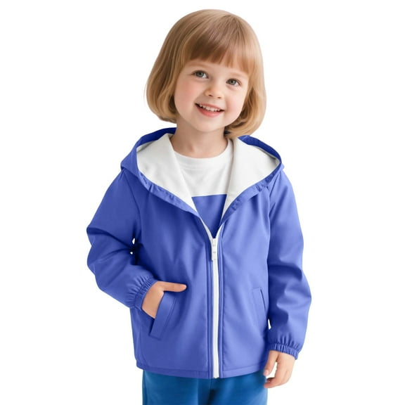 Kids Jacket Boys Toddler Windbreaker Zip Up Hoodie Lightweight Toddler Jacket Fall Clothes Toddler Girl Clothing 5-6 Years