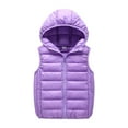 thumbnail image 1 of Kids Jacket,Child Sleeveless Winter Solid Hooded Vest Jacket for Toddler Baby Boys Girls Outerwear Outfits for Layered Style,Girls Jacket,Purple,10-12 Years, 1 of 7
