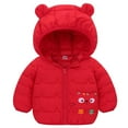 thumbnail image 1 of Kids Jacket Girl Boy Ultralight Winter Hooded Jacket Coat Kids Toddler Cartoon Puffer Down Outwear Fall Jackets For Girls Toddler Fall Jacket 12 Months-4 Years, 1 of 8