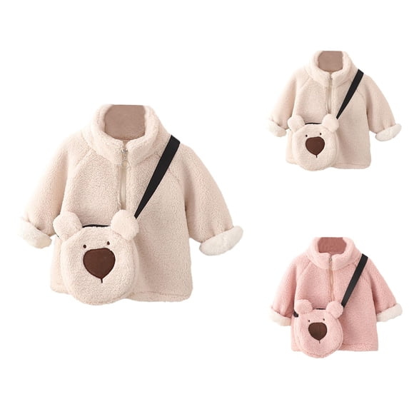 Kids Jacket Girls Coat Girls Full Zip Jacket Outwear Coat Fall Winter