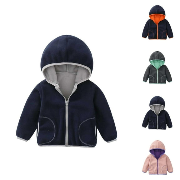 Kids Jacket Girls Coat Toddler Boys Girls Windproof Hooded Coat Patchwork Jacket Kids Warm Outerwear