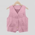 thumbnail image 1 of Kids Jacket Western Cowboy Fringe Top Vest 60s 70s Hippie Boho Sleeveless Outwear for Halloween Kids Boy Clothes Size 9-10 Years, 1 of 3