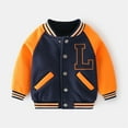 thumbnail image 1 of Kids Jackets Boys Button Kids Letter Embroidery Baseball Jacket Lightweight Jacket Girls Winter Jacket 4-5 Years Jacket Boys, 1 of 5