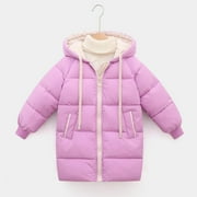 FACRLT Kids Jackets Thicken Warm Down Coat Winter Hooded Cotton Down Jackets Outerwears Children Clothing