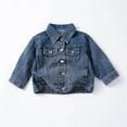 thumbnail image 1 of Kids Jackett for Boys Button Down Denim Jacket Children Casual Jacket Blue Jacket for Boys Kids Fall Jacket 4-5 Years, 1 of 8
