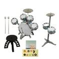 Kids Jazz Drum Set 7 Drums Loud Sound Compact Beginner Drum Kit with