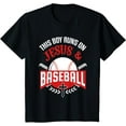 thumbnail image 1 of Kids Jesus & Baseball Shirt Christian Religious Player Boys Gift T-Shirt, 1 of 3