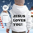 thumbnail image 1 of Kids Jesus Hoodies Kids Printed Sweatshirt Girls Casual Long Sleeve Loose Pullover Cute Clothes for Little Girls 5-6 Years, 1 of 3