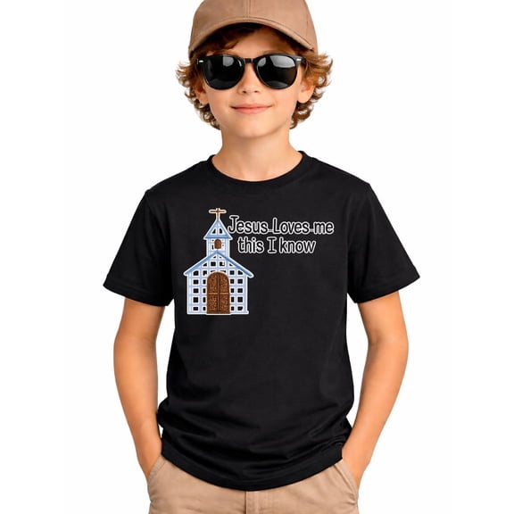 Kids Jesus Loves Me T-Shirt, Christian Church Graphic Tee