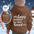 thumbnail image 1 of Kids Jesus Loves You Print Hooded Sweatshirts Graphic Letter Print Sweatshirt Long Sleeves Comfy Loose Pullover Tween Girl Clothing for Boys Girls 7-8 Years, 1 of 4