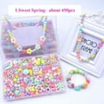 thumbnail image 1 of Kids Jewelry Making Kit 450+ Beads Art and Craft Kits DIY Bracelets Necklace Hairbands Toy for Age 3 4 5 6 7 8 Year Old Girl, 1 of 1
