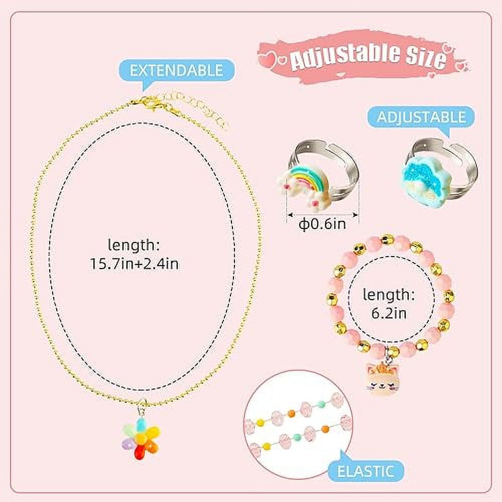 Kids Jewelry Sets, 30 Pcs Toddler Girl Play Jewelry, Princess Toys