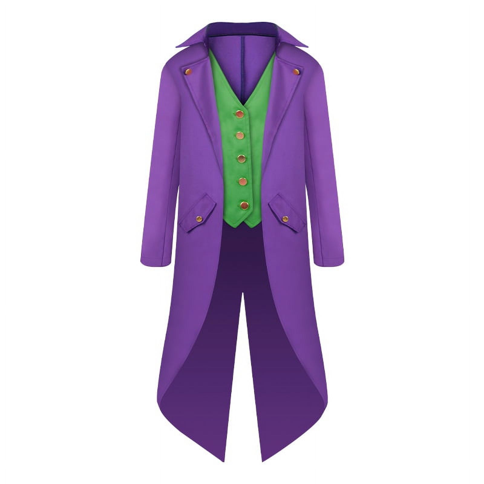 Kids' Joker Tailcoat Uniform Medieval Steampunk Windbreaker Halloween