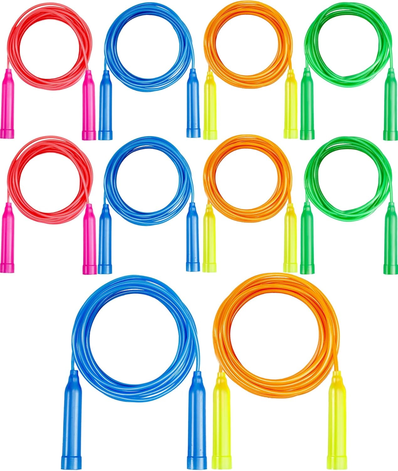 Kids Jump Rope,7.2 ft Colorful Outdoor Jump Ropes,Plastic Jumping Ropes ...