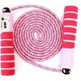thumbnail image 1 of Kids Jump Rope, Adjustable Cotton Pink Skipping Rope with Counter for Girls Children, 1 of 6