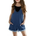 thumbnail image 1 of Girls Jumpsuits Loose Sleeveless Jumpsuit Toddler Overalls Girls with Pockets Girls Summer Dress for Girls 4-5 Years, 1 of 9
