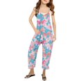 thumbnail image 1 of Kids Jumpsuit Casual Sleeveless Jumpsuit Summer Rompers For Girls with Pockets Girls Pants for Girls 4-5years, 1 of 6