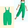 thumbnail image 1 of Kids Jumpsuit Girl Kids Casual Sleeveless Romper Girls 1 Piece Rompers with Pockets Green Jumpsuits Girls Summer Shorts 8-9 Years, 1 of 4