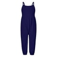 thumbnail image 1 of Kids Jumpsuit Loose Sleeveless Jumpsuit Toddler Girl Summer Clothes with Pockets Cute Clothes For Girls for Girls 3-4 Years, 1 of 4