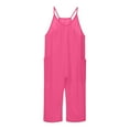 thumbnail image 1 of Kids Jumpsuit Loose Sleeveless Jumpsuit Toddler Girl Summer Outfits with Pockets Teen Summer Clothes for Girls 6-7 Years, 1 of 3