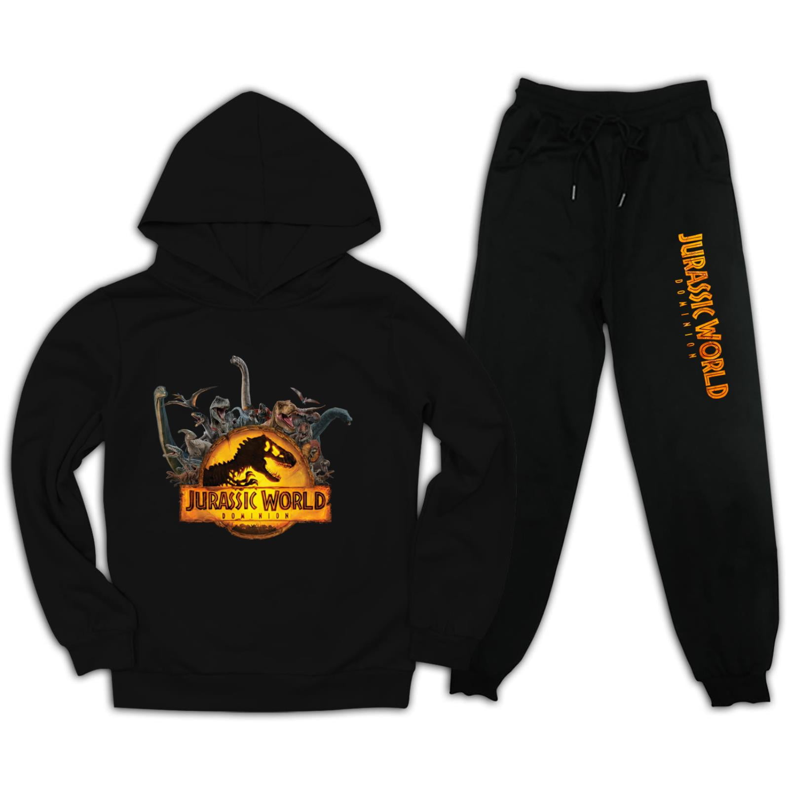 Kids Jurassic Park Tracksuit 2 Piece Hoodie Sweatsuit Sets