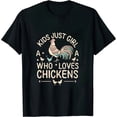 thumbnail image 1 of Kids Just A Girl Who Loves Chickens Chicken Hen Love Cute T-Shirt, 1 of 5